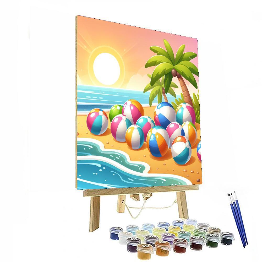 Bouncing Beach Balls Paint By Color