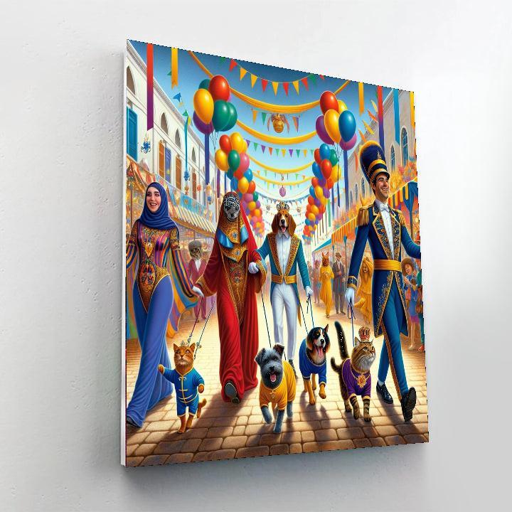 Whimsical Pet Parade Painting By Numbers Kit