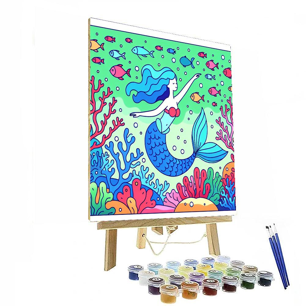 Mermaid's Ocean Kingdom Painting Number Kit