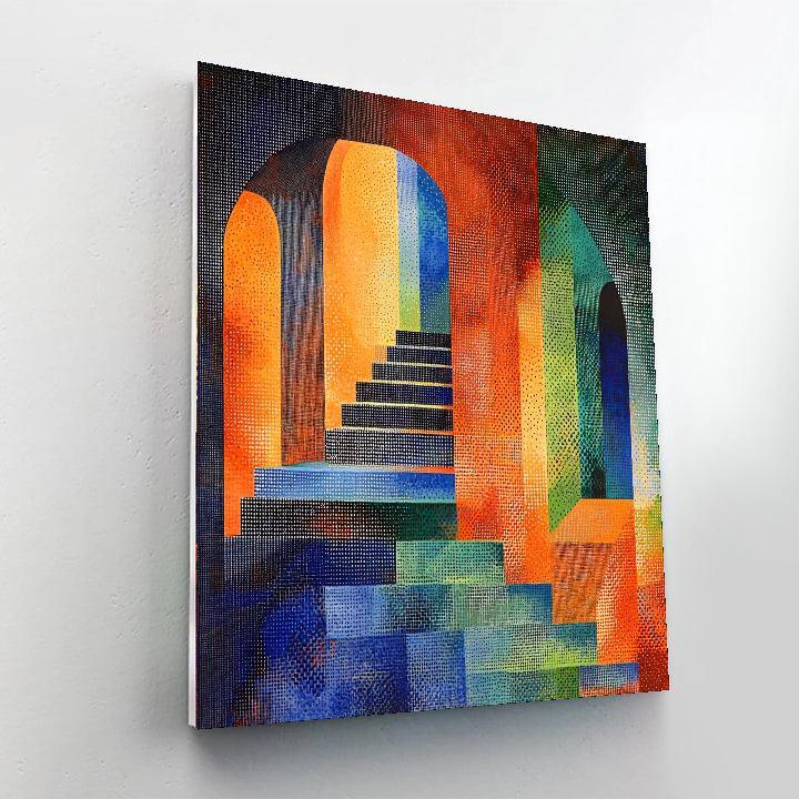 Georges Seurat Inspired Infinite Geometric Reverie  Paint By Numbers Kits