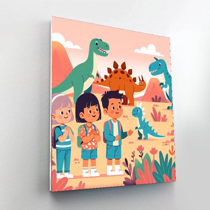 Dinosaur Safari Experience Painting By Numbers Kit
