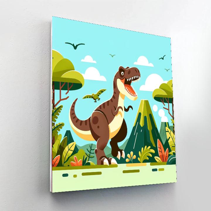 Dinosaur World Adventure Painting Number Kit