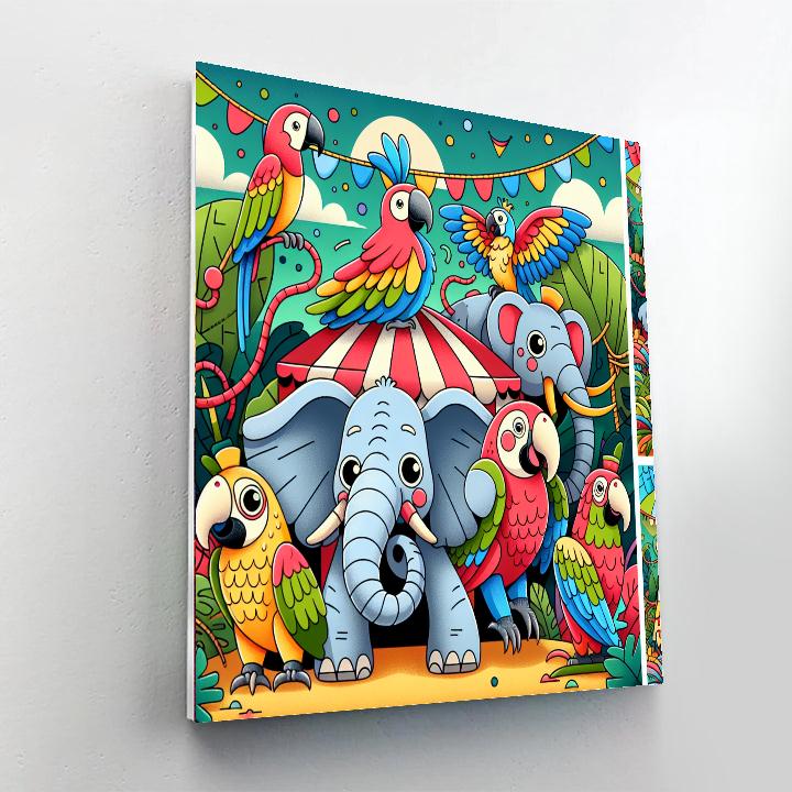 Colorful Carnival Of The Jungle Paint By Numbers Kits