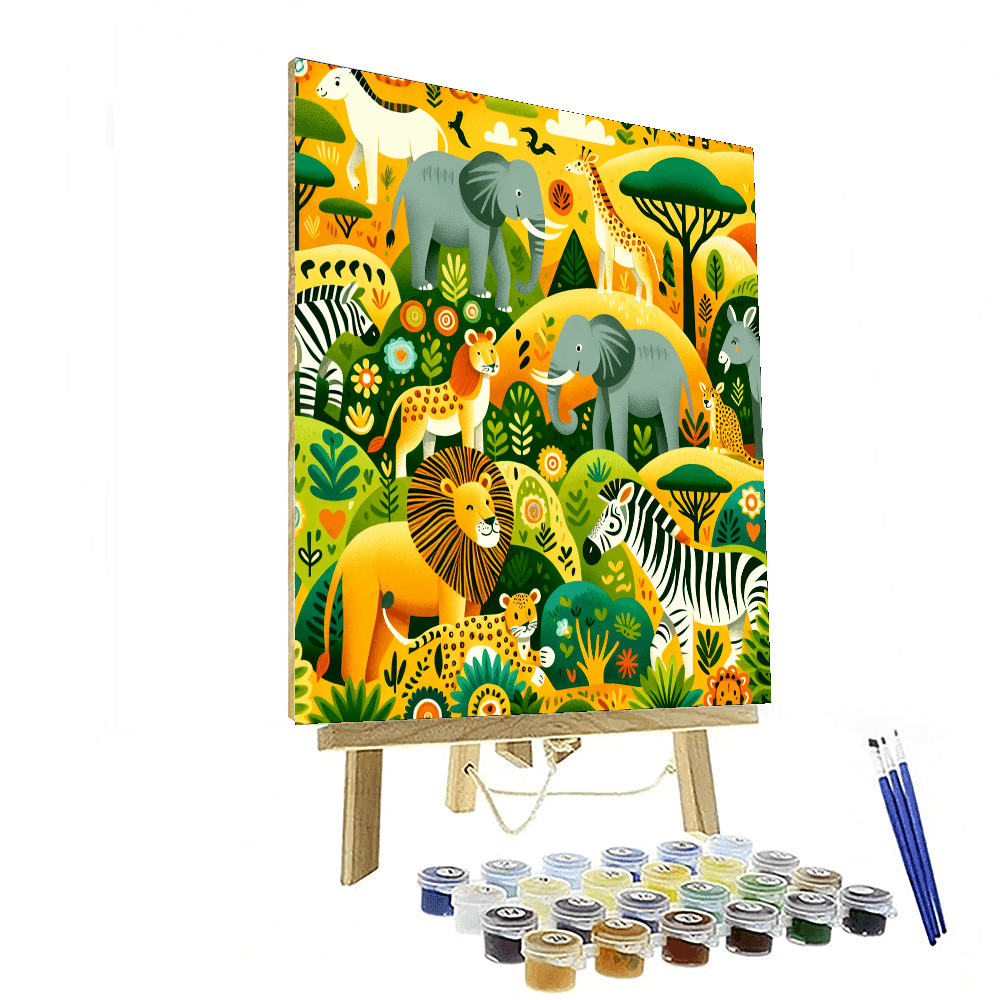 Adventurous Wildlife Safari Paint By Numbers
