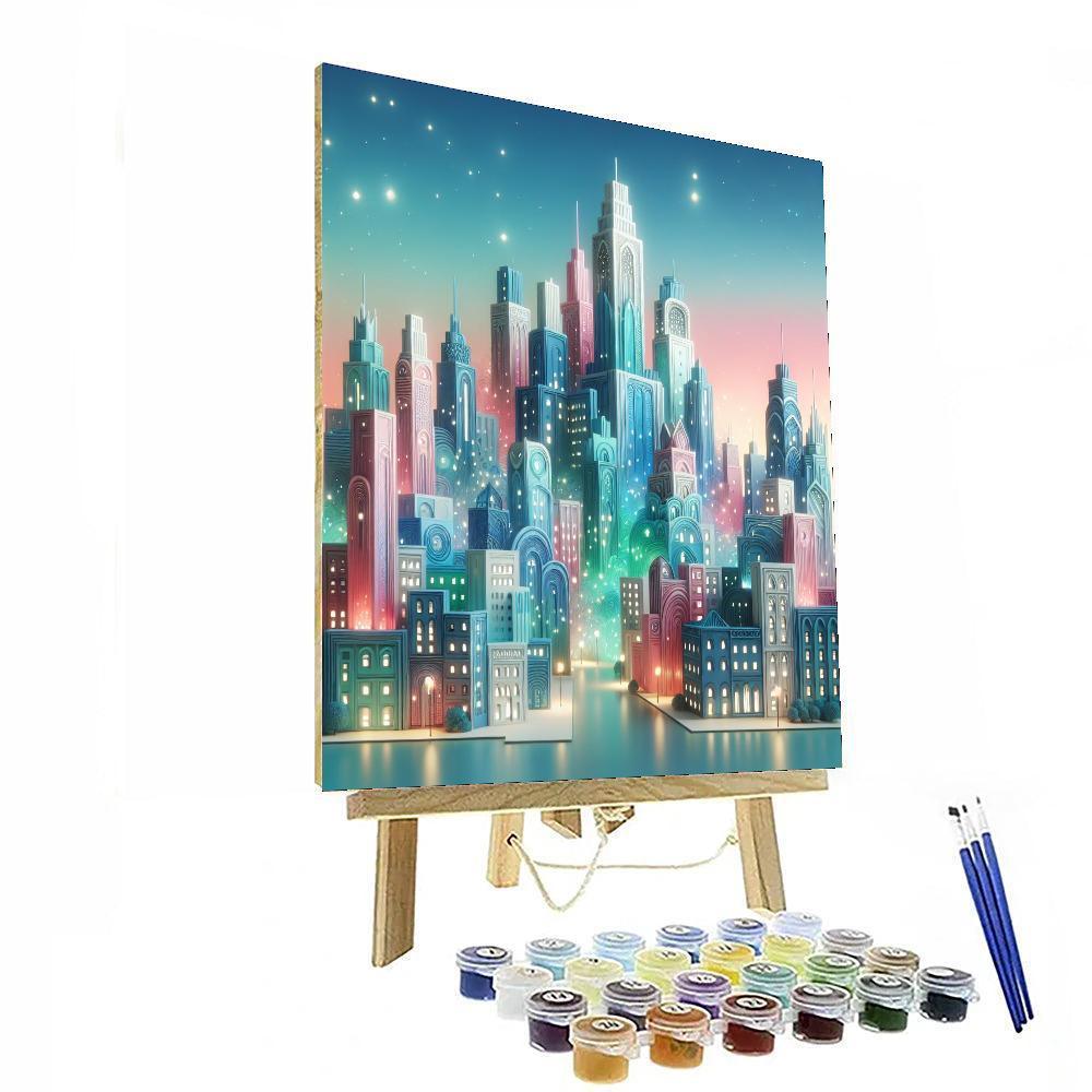 Pastel City Dream Paint By Number