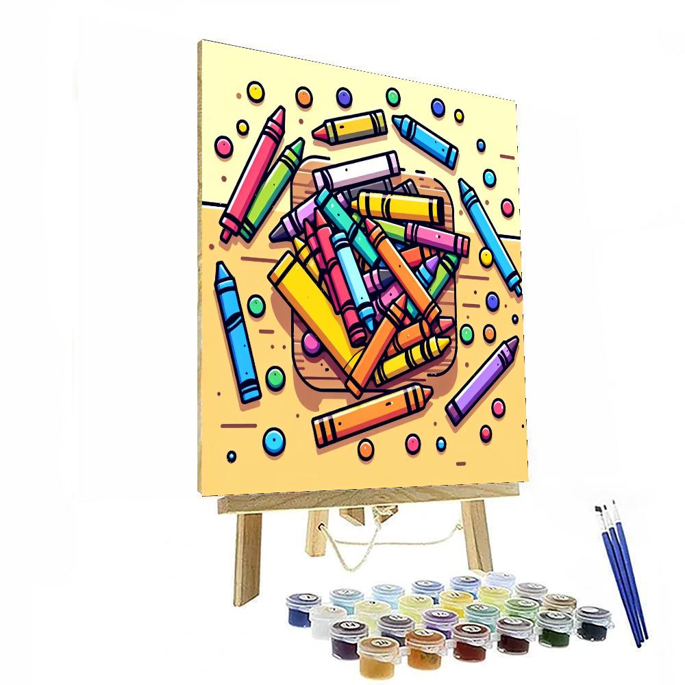Colorful Crayons Number Painting