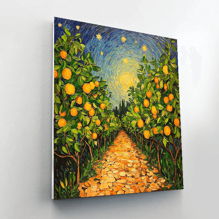 Vincent Van Gogh Inspired Orchard Symphony  DIY Paint By Numbers