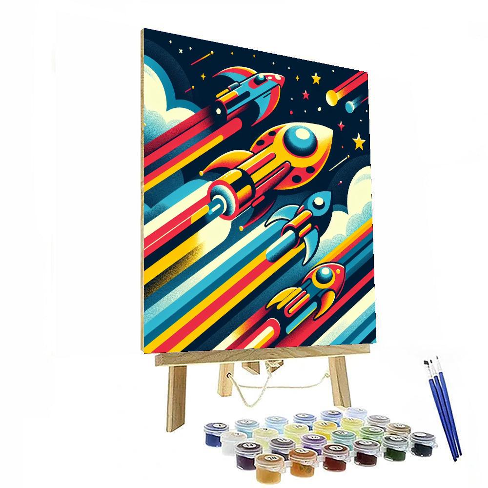Super Space Racers DIY Paint By Numbers