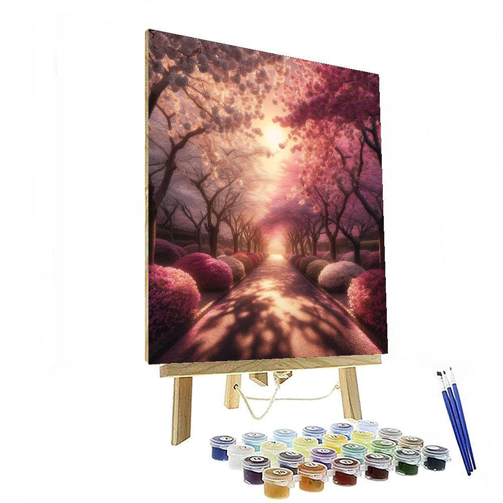 Radiant Cherry Blossom Avenue - DIY Painting By Numbers Kit – Artistry Rack