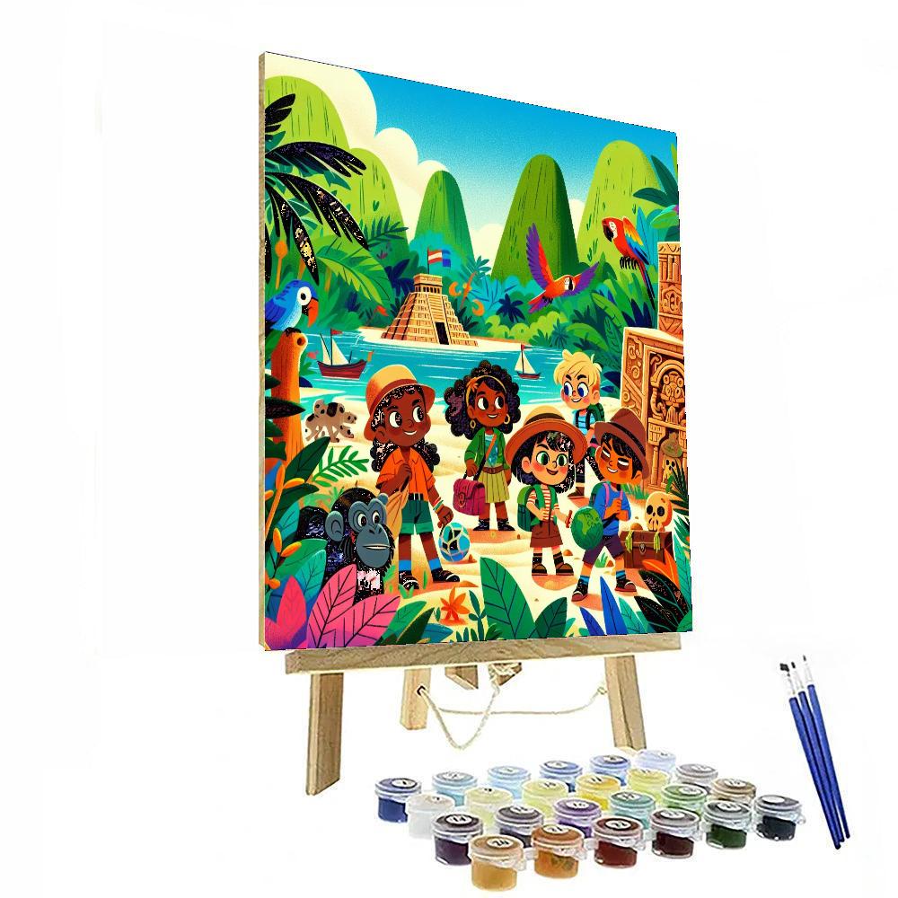 Mystery Island Treasure Hunt Paint By Numbers Art
