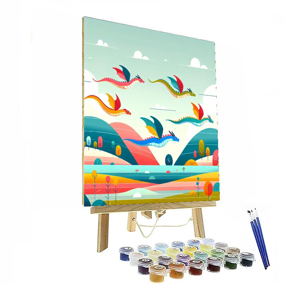Dragon’s Dreamy Domain Paint By Numbers