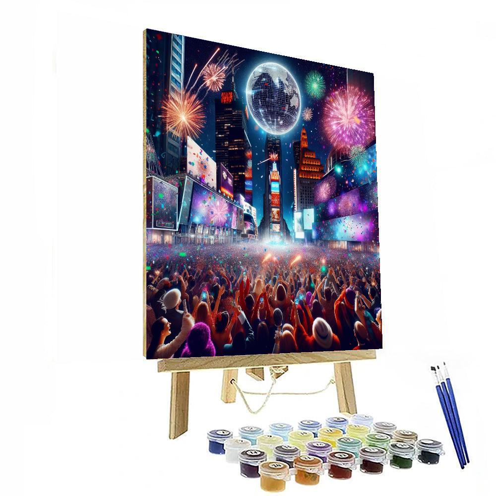 New Year's Eve In Times Square Number Painting