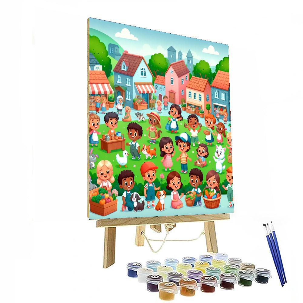 Charming Village Adventure Paint By Numbers