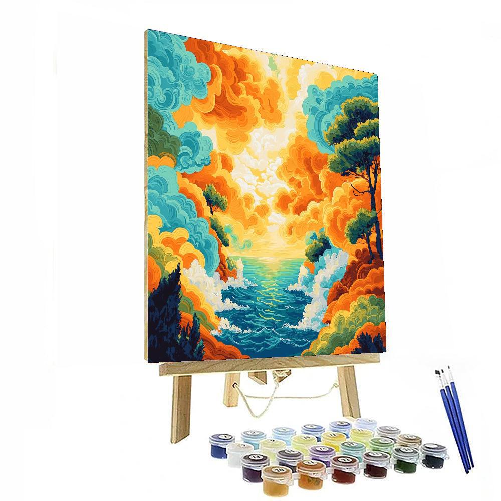 Michelangelo Inspired Whimsical Elements  Paint By Numbers