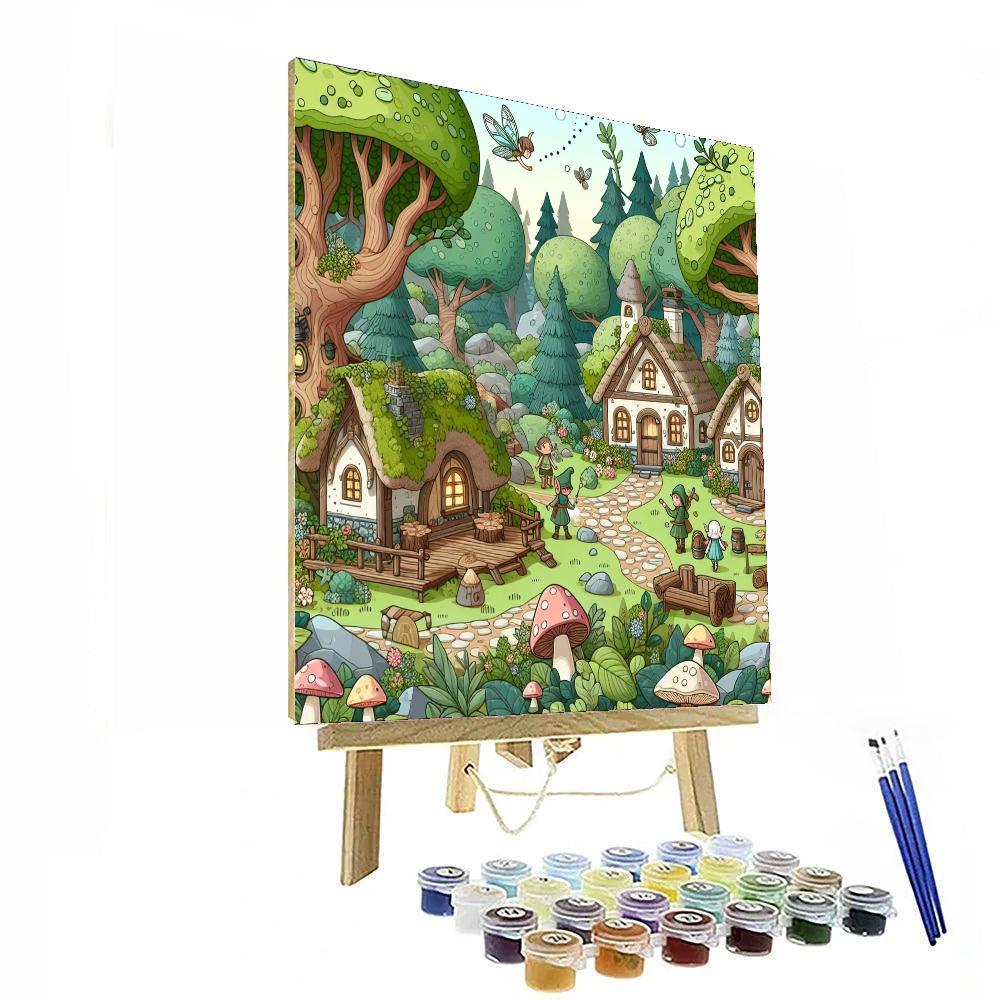 Woodland Elf Village Paint By Number