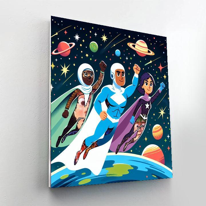 Galactic Heroes Unite Painting By Numbers Kit