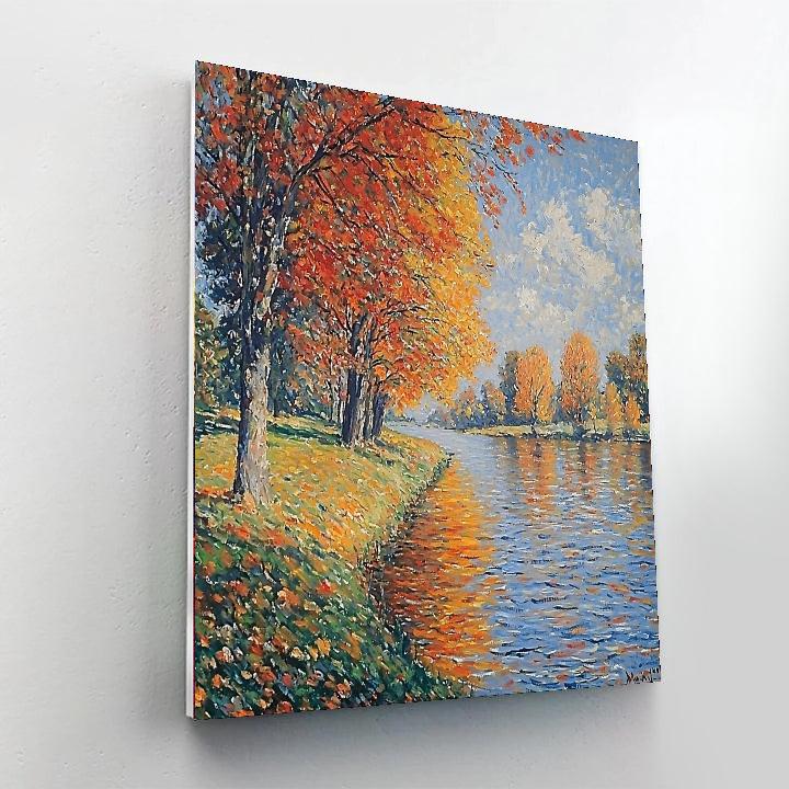 Claude Monet Inspired Shades Of Autumn  Number Painting