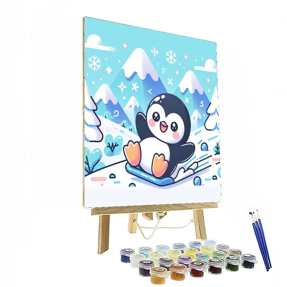 Cuddly Baby Penguin Numbered Painting Kits