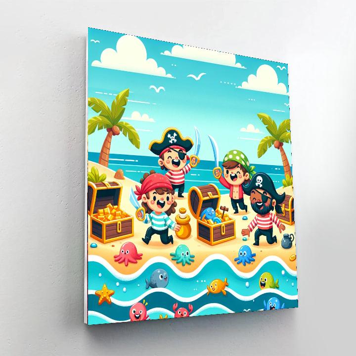 Cheerful Pirate Party Painting Number Kit