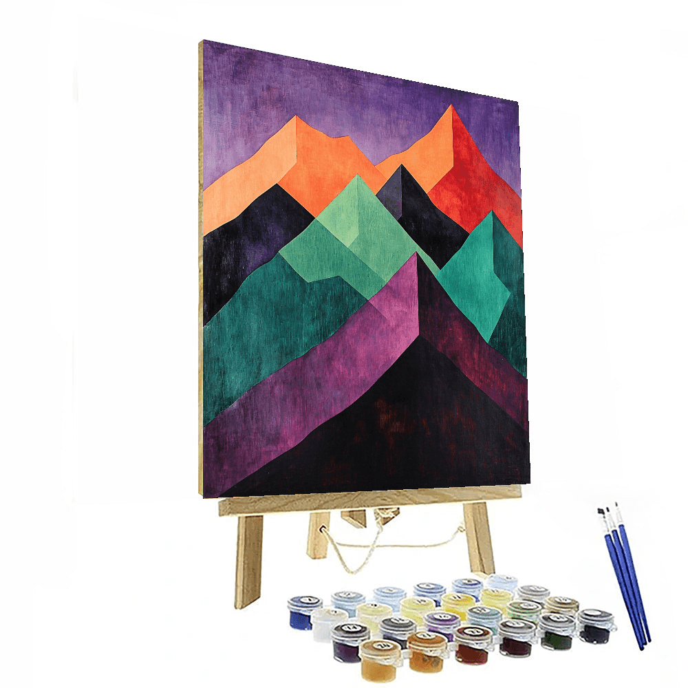 Kazimir Malevich Inspired Abstract Mountain Forms  Paint By Numbers Kits