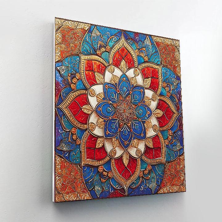 Indian Miniature Inspired Meditative Mandala  Paint By Numbers