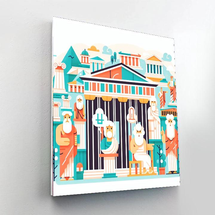 Ancient Greece Discovery Number Painting