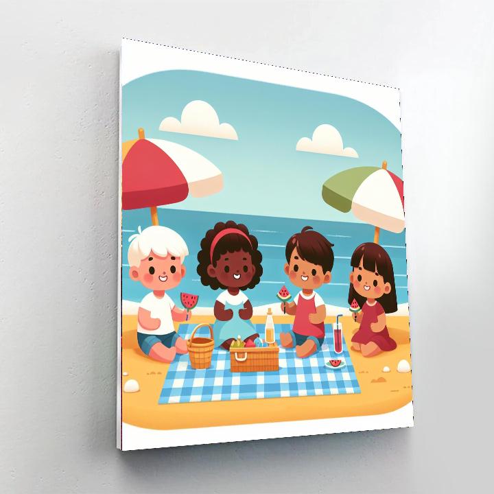 Seaside Picnic Party Numbered Painting Kits
