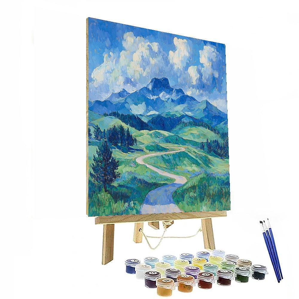 Paul Cézanne Inspired Meditative Mountain Serenity  Paint By Numbers Art