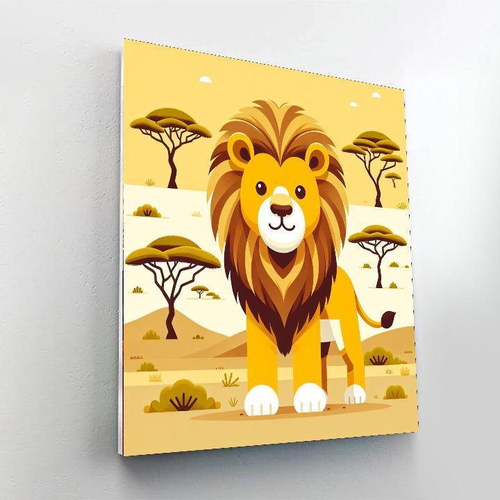 Adventurous Safari Lion Paint By Number