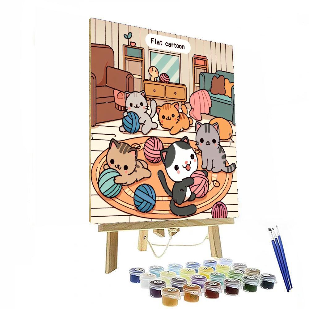 Mischievous Kitten Club Paint By Numbers