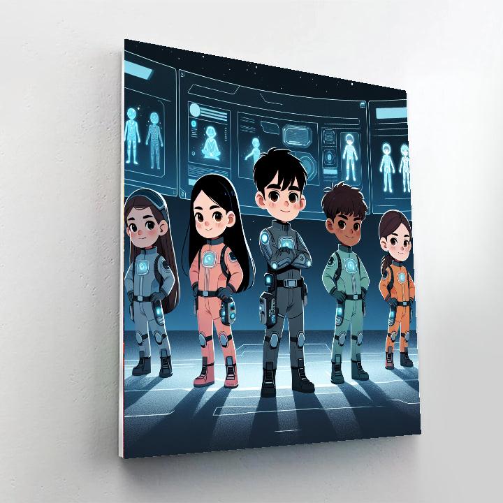 Galactic Guardians Academy Paint By Numbers Art