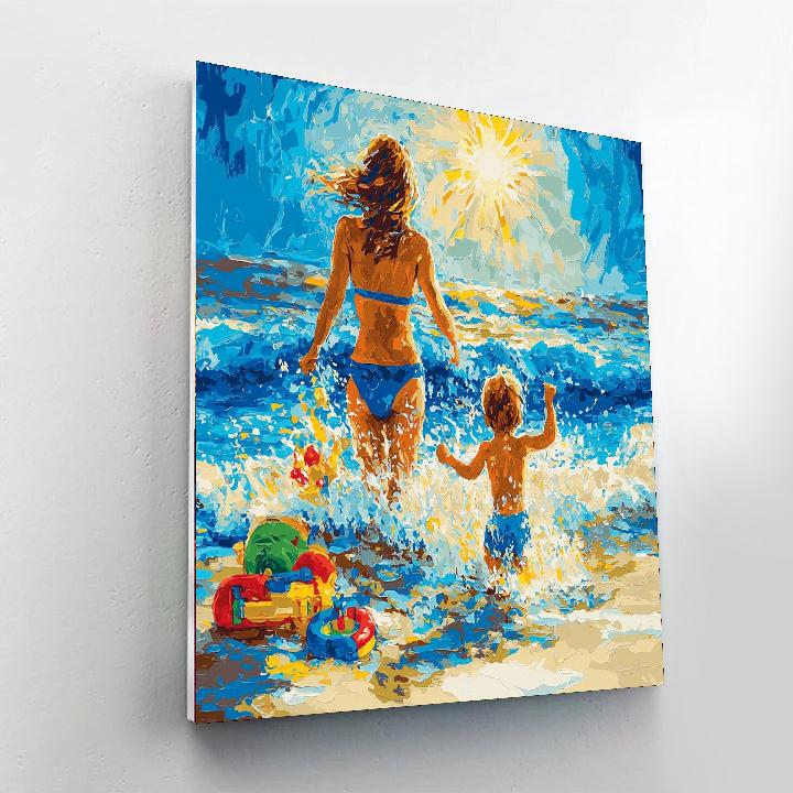 Mommy And Me At The Beach Paint By Color