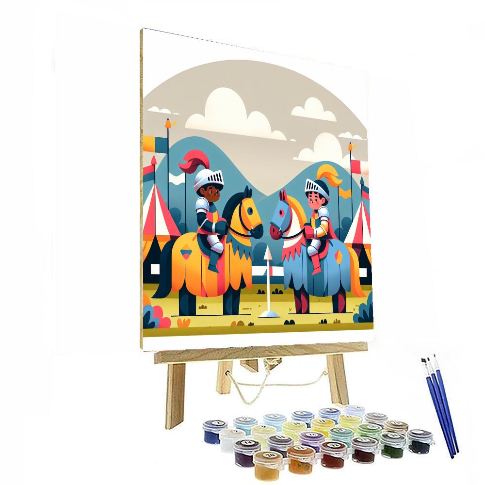 Noble Knights' Tournament DIY Paint By Numbers