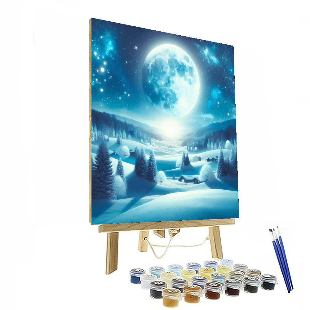 Frosty Winter Night Numbered Painting Kits