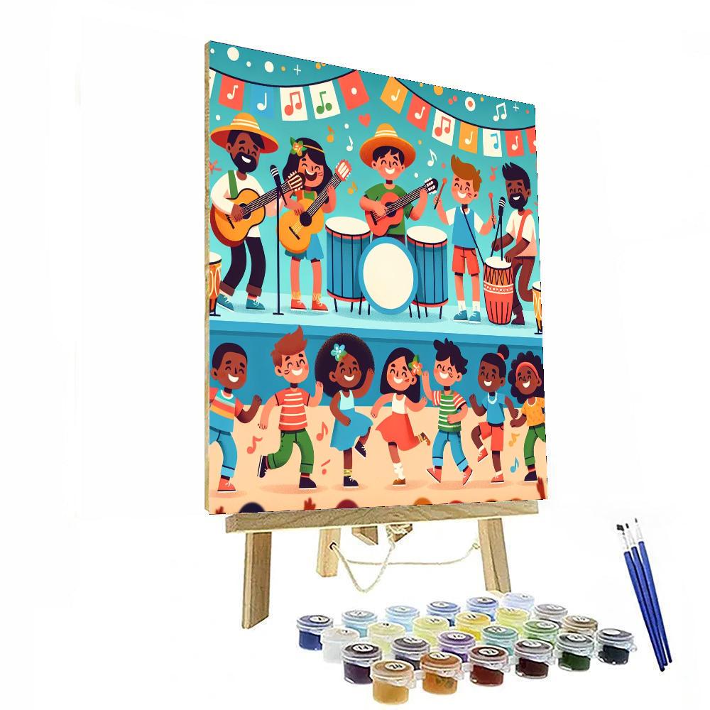 Festival Of Music And Dance Painting Number Kit
