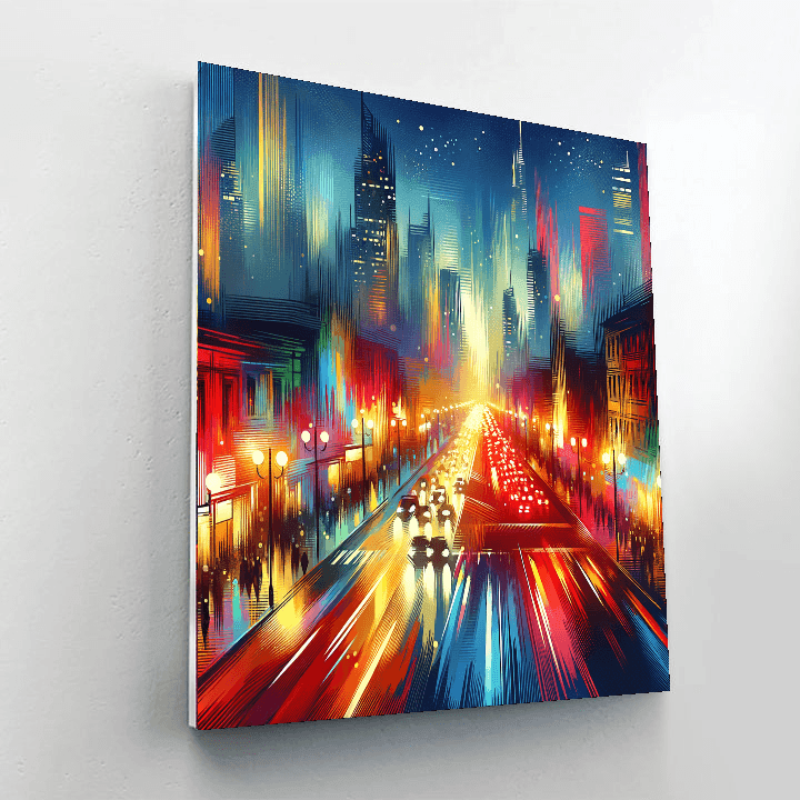 Energetic City Life Paint By Numbers Art