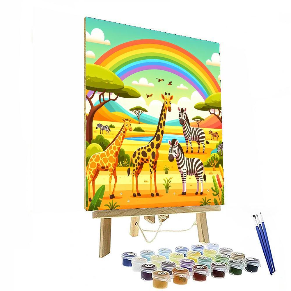 Rainbow Safari Journey Painting By Numbers Kit