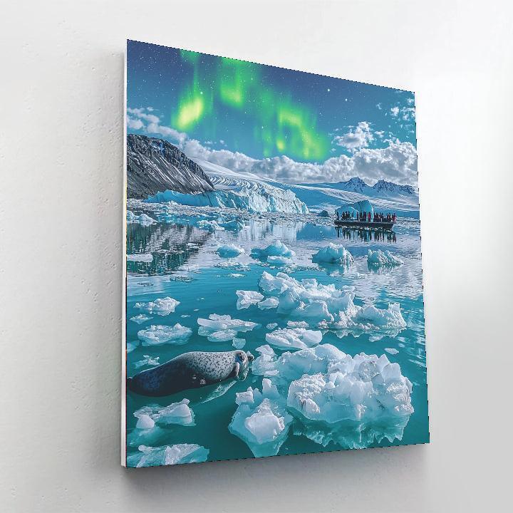 Jökulsárlón Glacier Lagoon - Iceland Numbered Painting Kits
