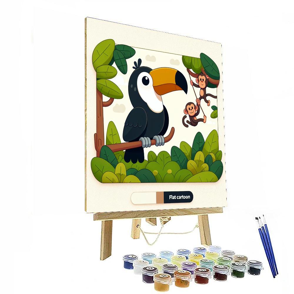 Colorful Jungle Animals Paint By Number