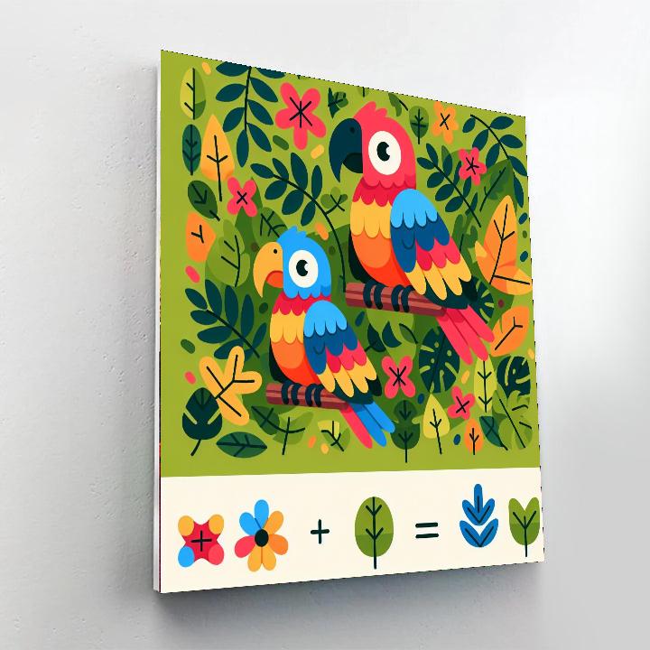 Peppy Parrots' Jungle Parade Painting Number Kit