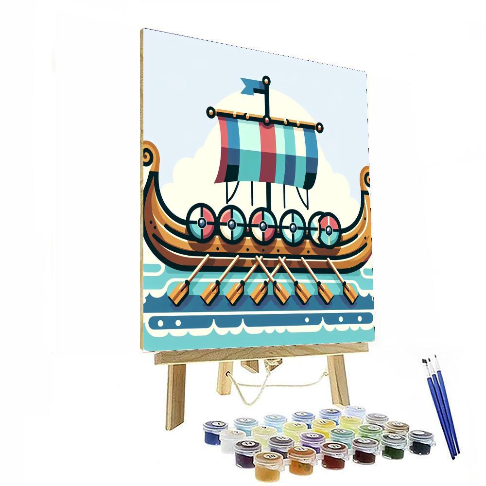 Viking Longship Voyage Numbered Painting Kits