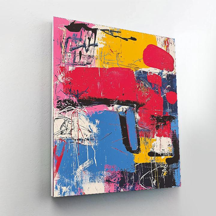 Jean-Michel Basquiat Inspired Vibrant Pulse  Paint By Numbers