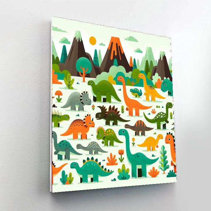 Historic Dinosaur Valley Painting By Numbers Kit