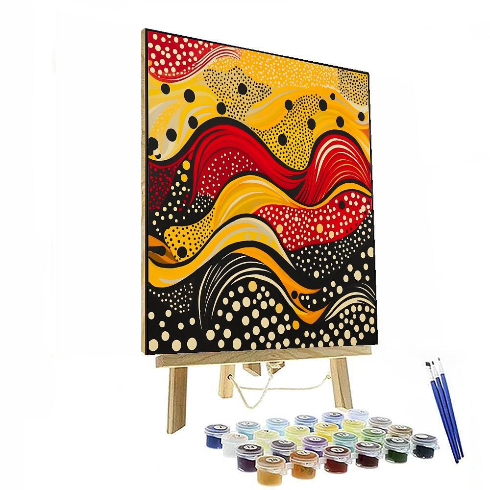 Yayoi Kusama Inspired Hypnotic Waves  DIY Paint By Numbers