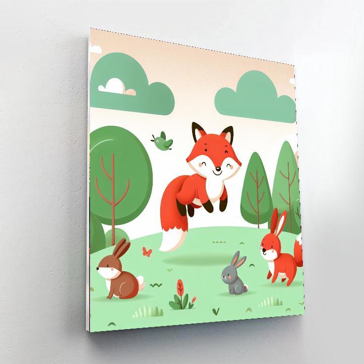 Colorful Forest Frolic Paint By Number