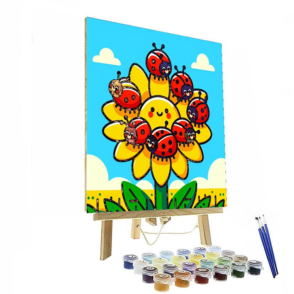 Cheerful Ladybugs Number Painting