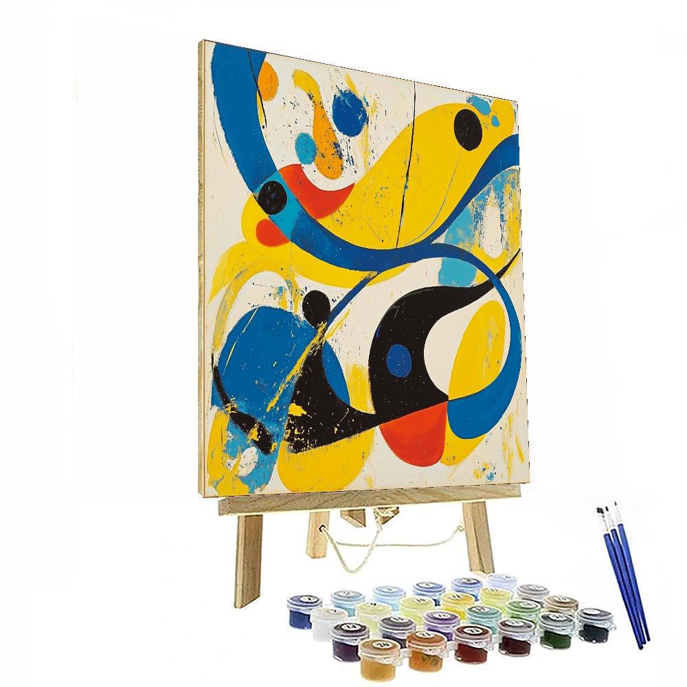 Joan Miró Inspired Abstract Realms  Painting By Numbers Kit