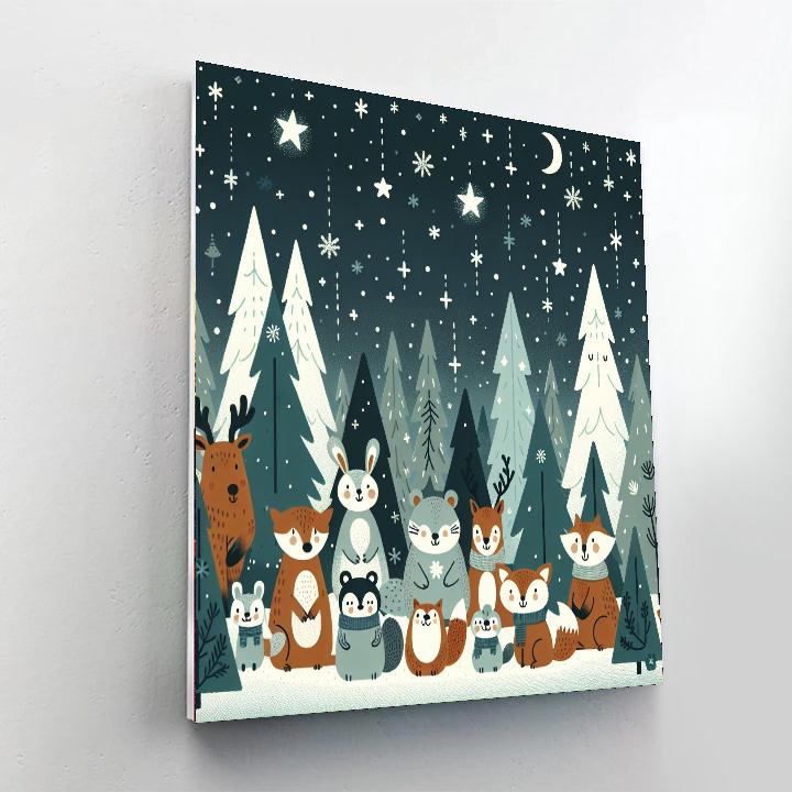 Whimsical Winter Woods Paint By Color
