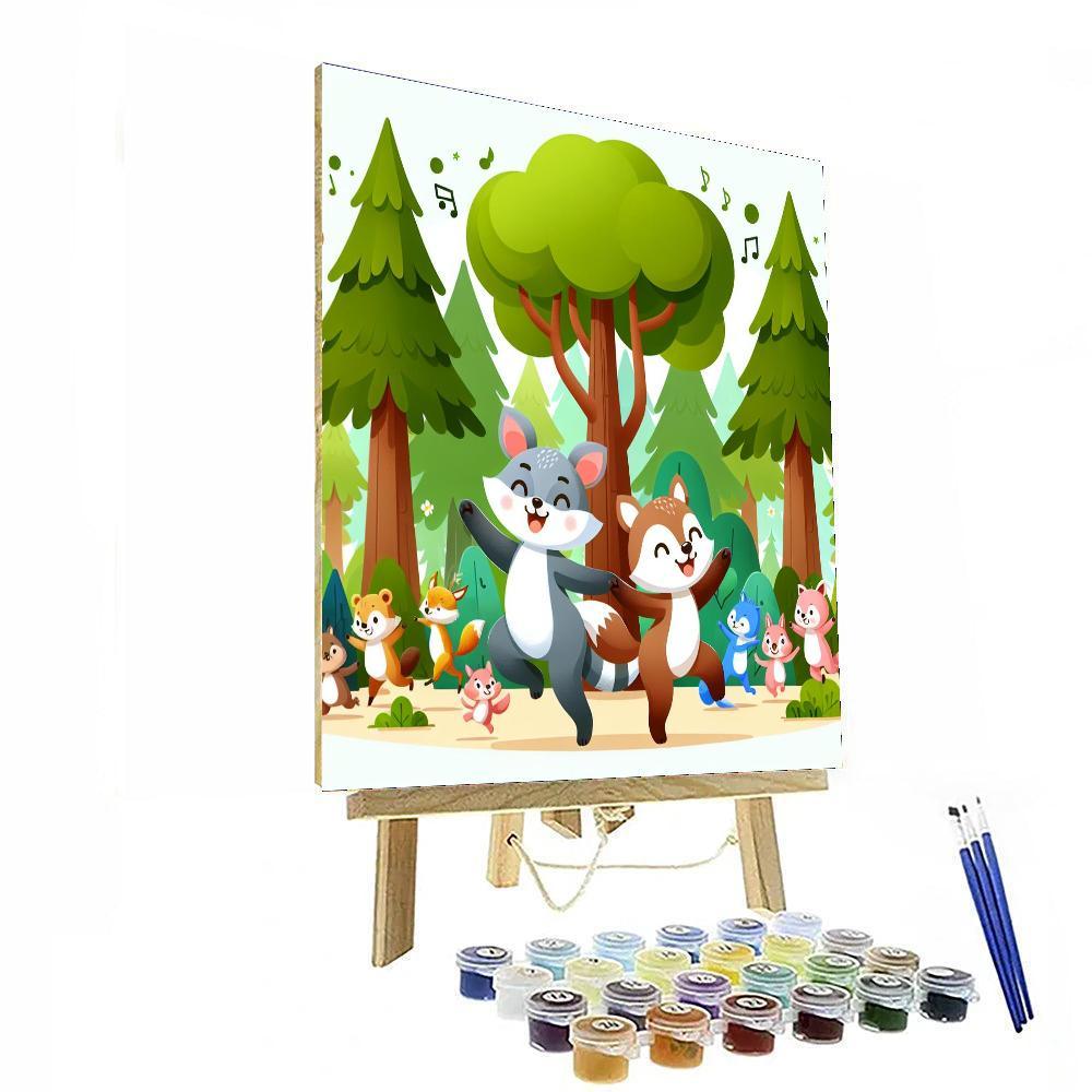 Forest Friends Frolic Paint By Numbers