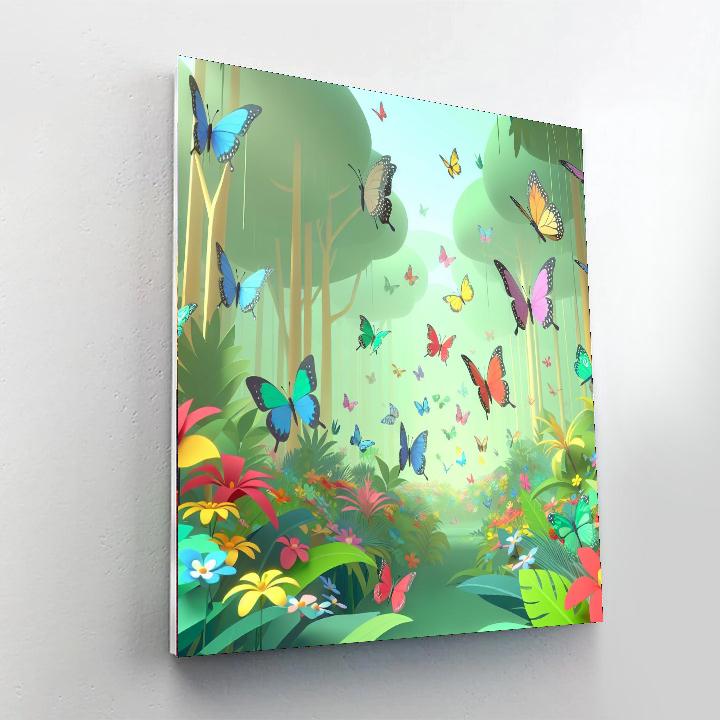 Rainforest Butterfly Ballet Numbered Painting Kits